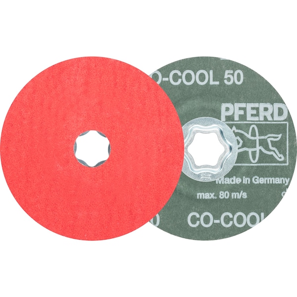 Pferd COMBICLICK Fiber Disc, 4-1/2" Dia. - Ceramic Oxide CO-COOL, 50 Grit 40727 - main